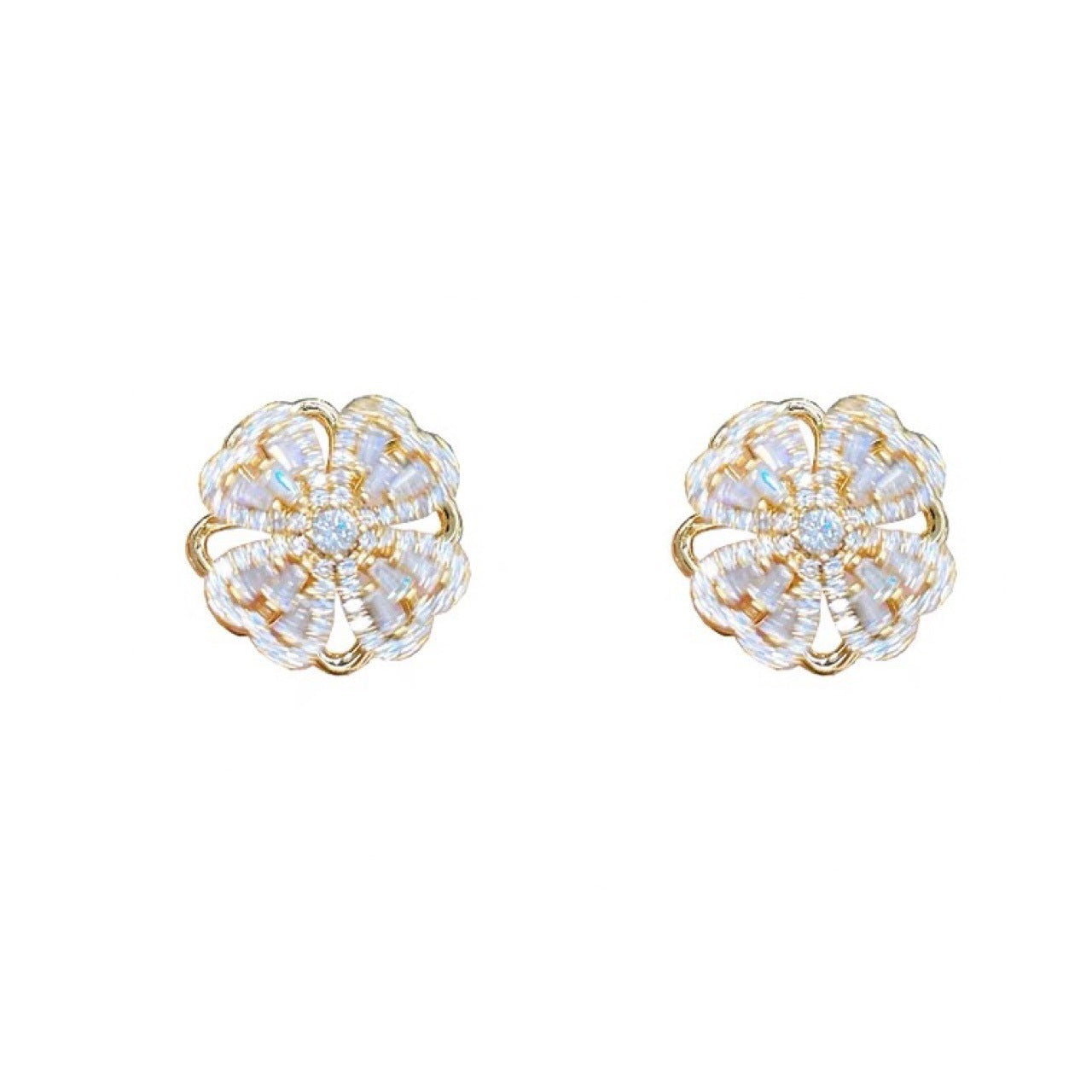2022 Autumn Rotating Four-Leaf Clover Earrings Light Luxury Fashion Creative Casual Easiest for Match Personalized Rotatable Earrings for Women