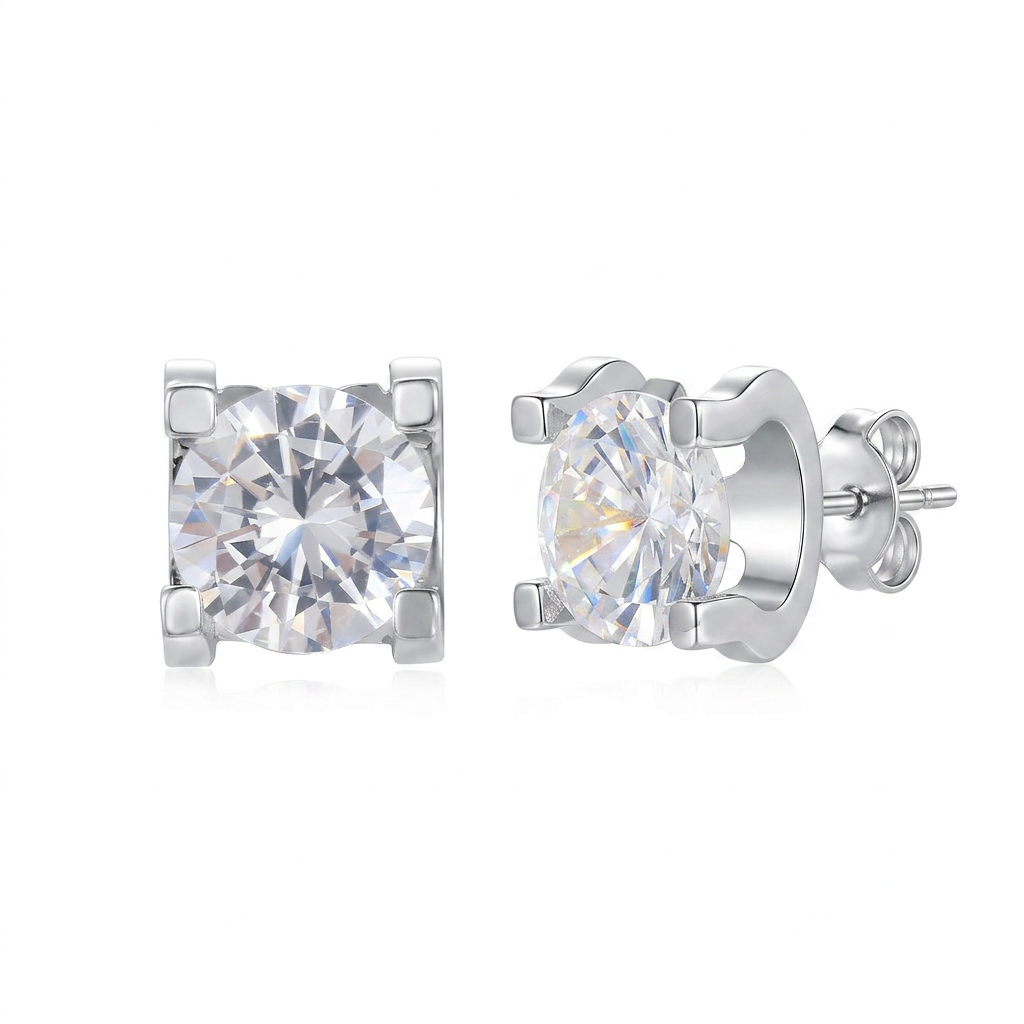 Butterfly glitter gradient earrings on white background