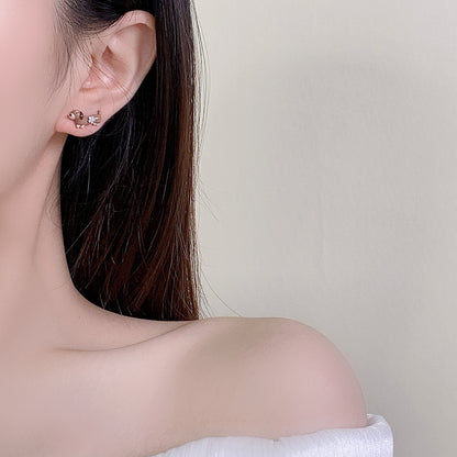 Korean Style Cute Brown Dachshund Dog Earrings Fashionable Elegant Earrings 925 Sterling Silver Needle Earrings Accessible Luxury High-End Women