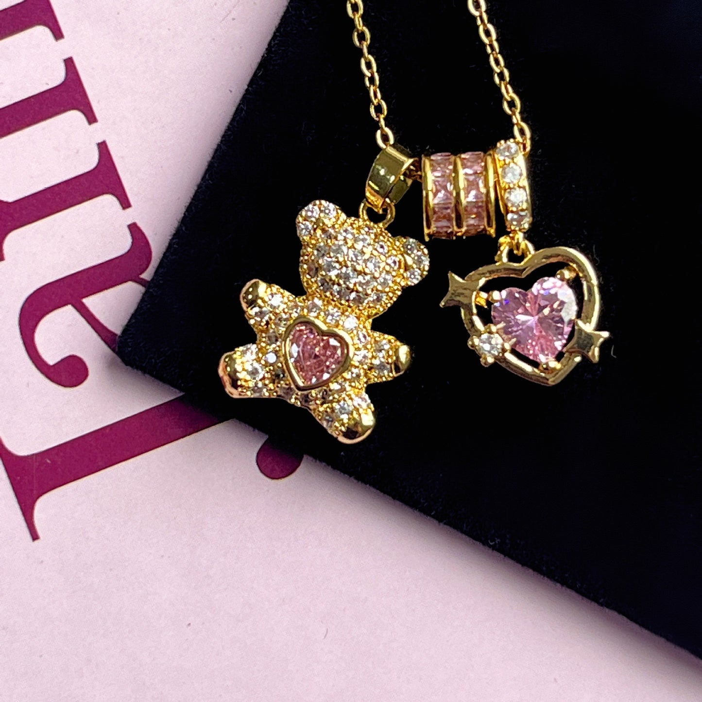 2025 New Hot-Selling Sweet Bear Necklace with High Color Retention, Super Cute and Super Shiny