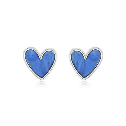 Klein blue love earrings 925 sterling silver fashion commuter earrings niche high-end earrings female temperament summer