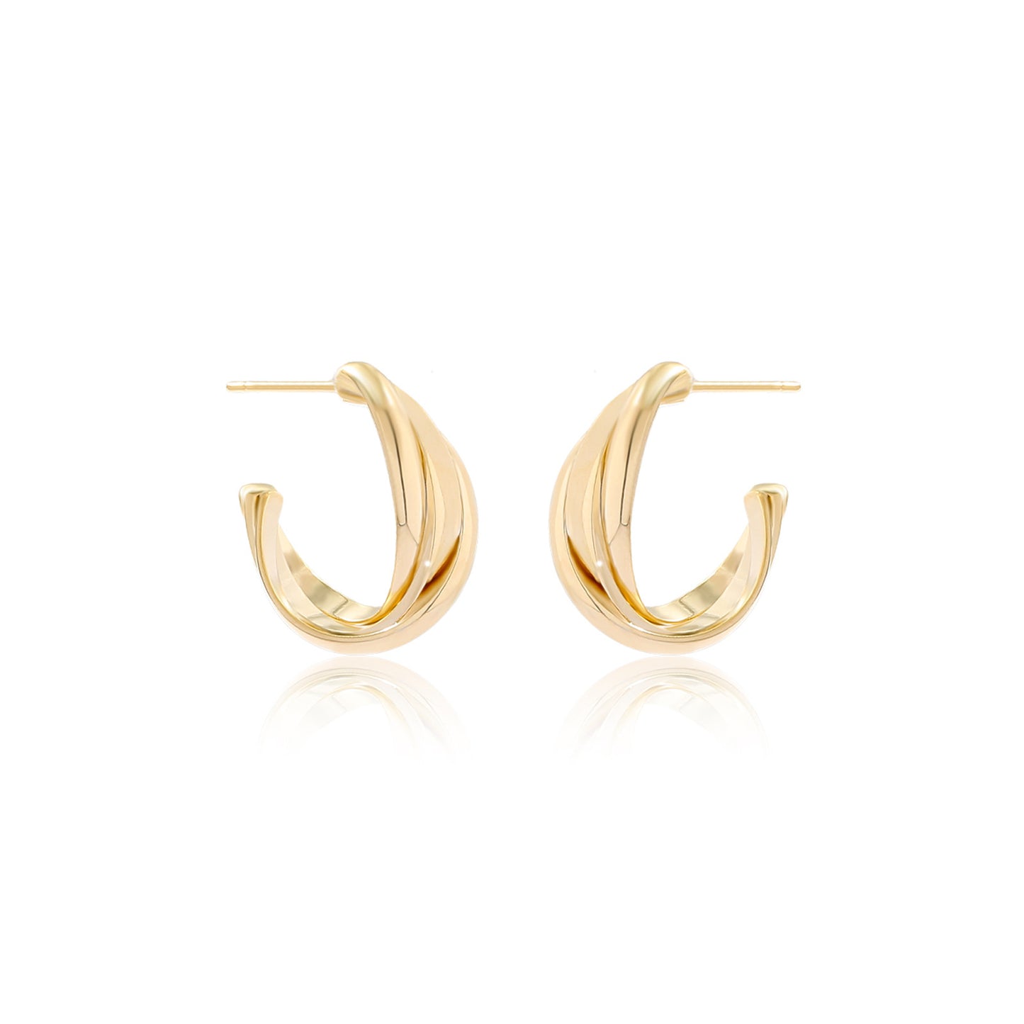 Simple Metal Earrings 925 Sterling Silver High-end Sense Niche Twist Fashion Earrings Light Luxury Niche Earrings Women's Silver Pin