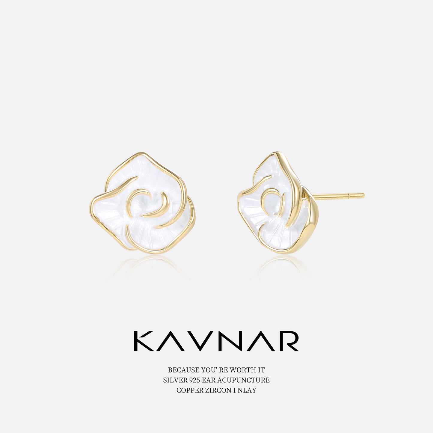 Mori Style Fresh Style Thin Coated White Flower Earrings 925 Sterling Silver Pin Elegant Light Luxury High-end Earrings for Women