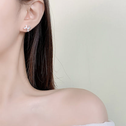 Korean Style Small and Cute Balloon Dog Earrings Fashionable Elegant Earrings 925 Sterling Silver Needle Earrings Accessible Luxury and High-End Sense for Women