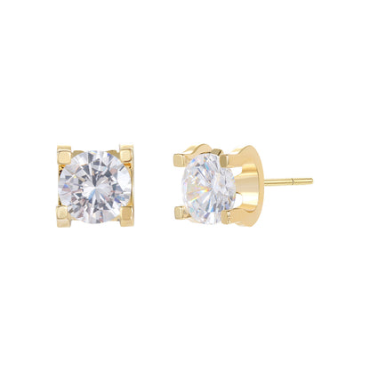 Minimalist Light Luxury Style 3A Large Zircon Earrings 925 Silver Needle Fashionable Elegant Earrings Niche High-end Earrings for Women