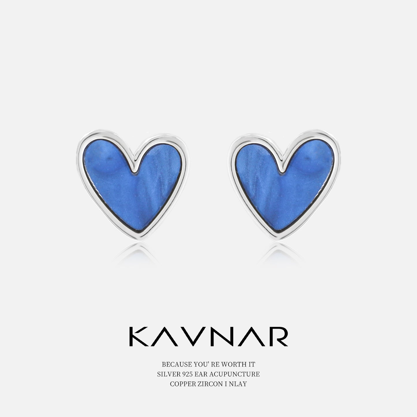 Klein blue love earrings 925 sterling silver fashion commuter earrings niche high-end earrings female temperament summer