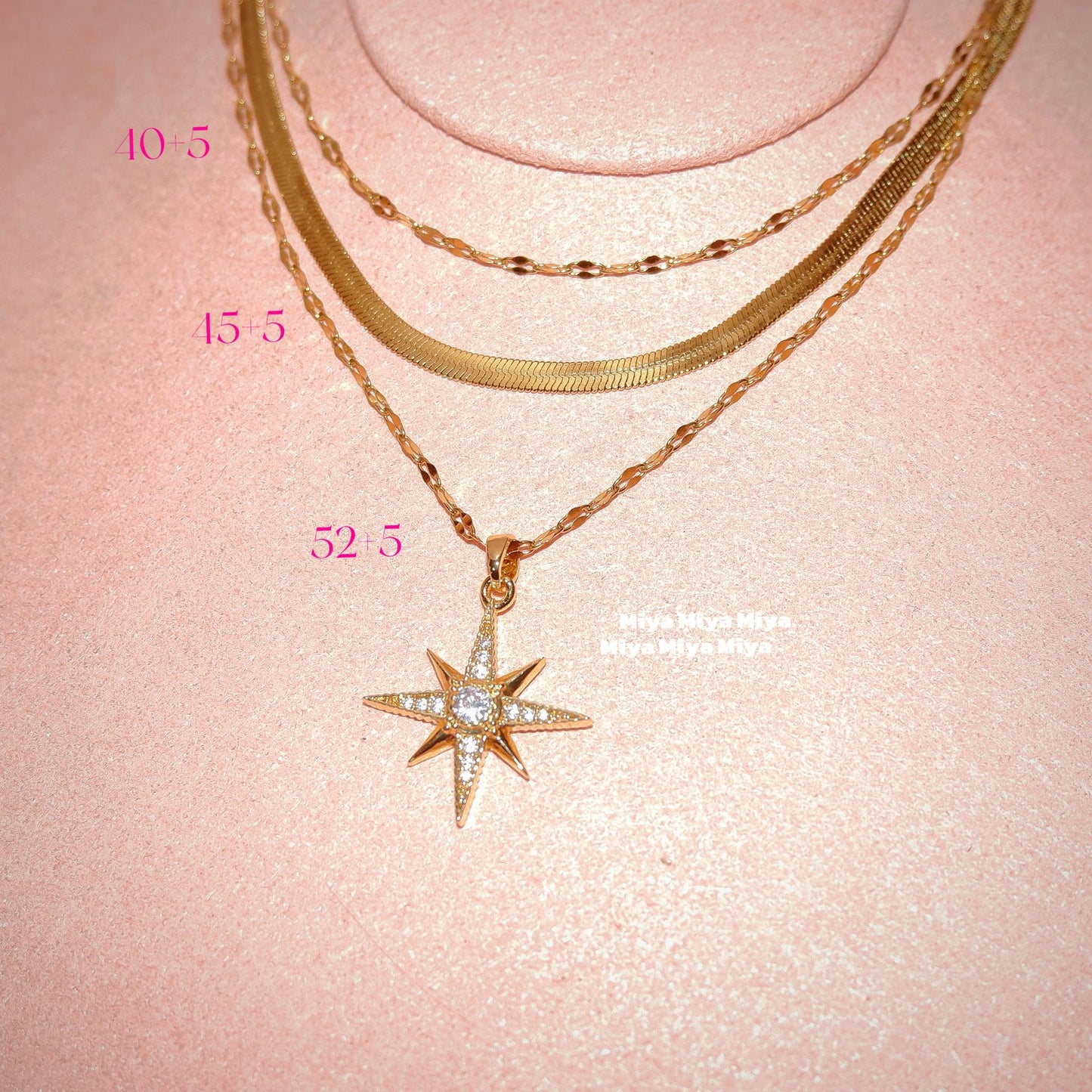 Wish Wishing Series~Eight-Pointed Star Necklace and Sweater Chain Set