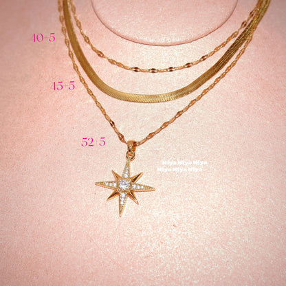Wish Wishing Series~Eight-Pointed Star Necklace and Sweater Chain Set