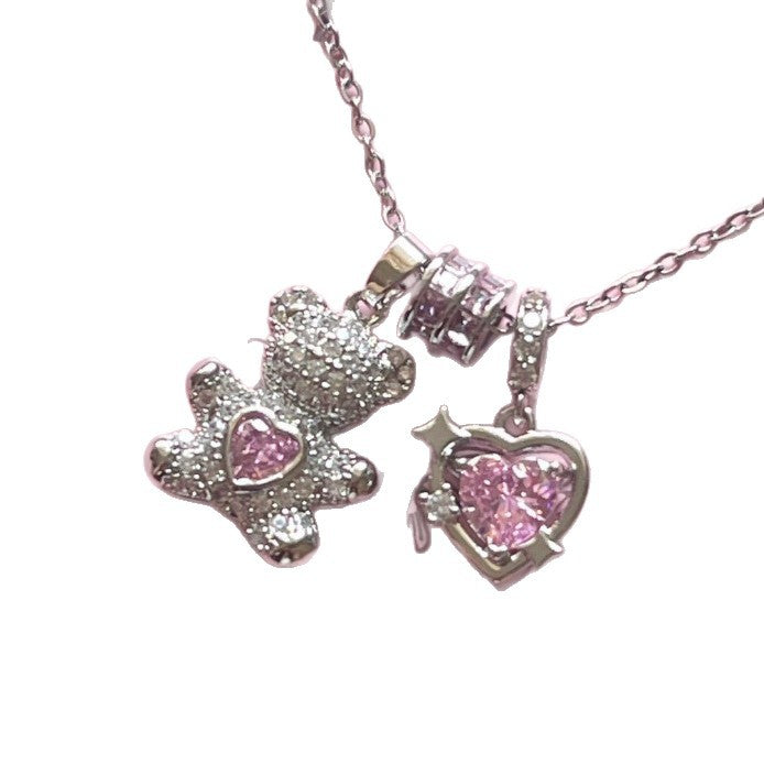 2025 New Hot-Selling Sweet Bear Necklace with High Color Retention, Super Cute and Super Shiny