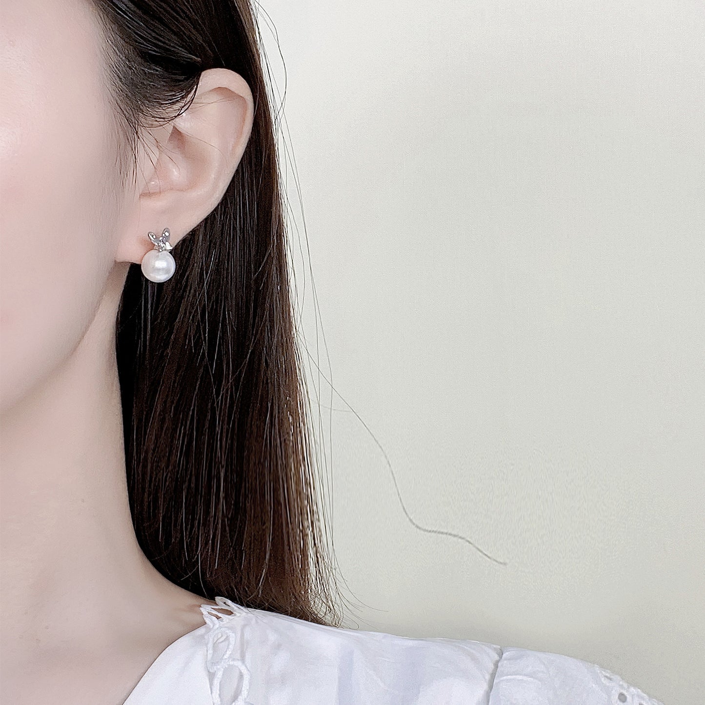 French Romantic Super Fairy Texture Butterfly Pearl Earrings Fashionable Elegant Earrings 925 Sterling Silver Needle Earrings High-End